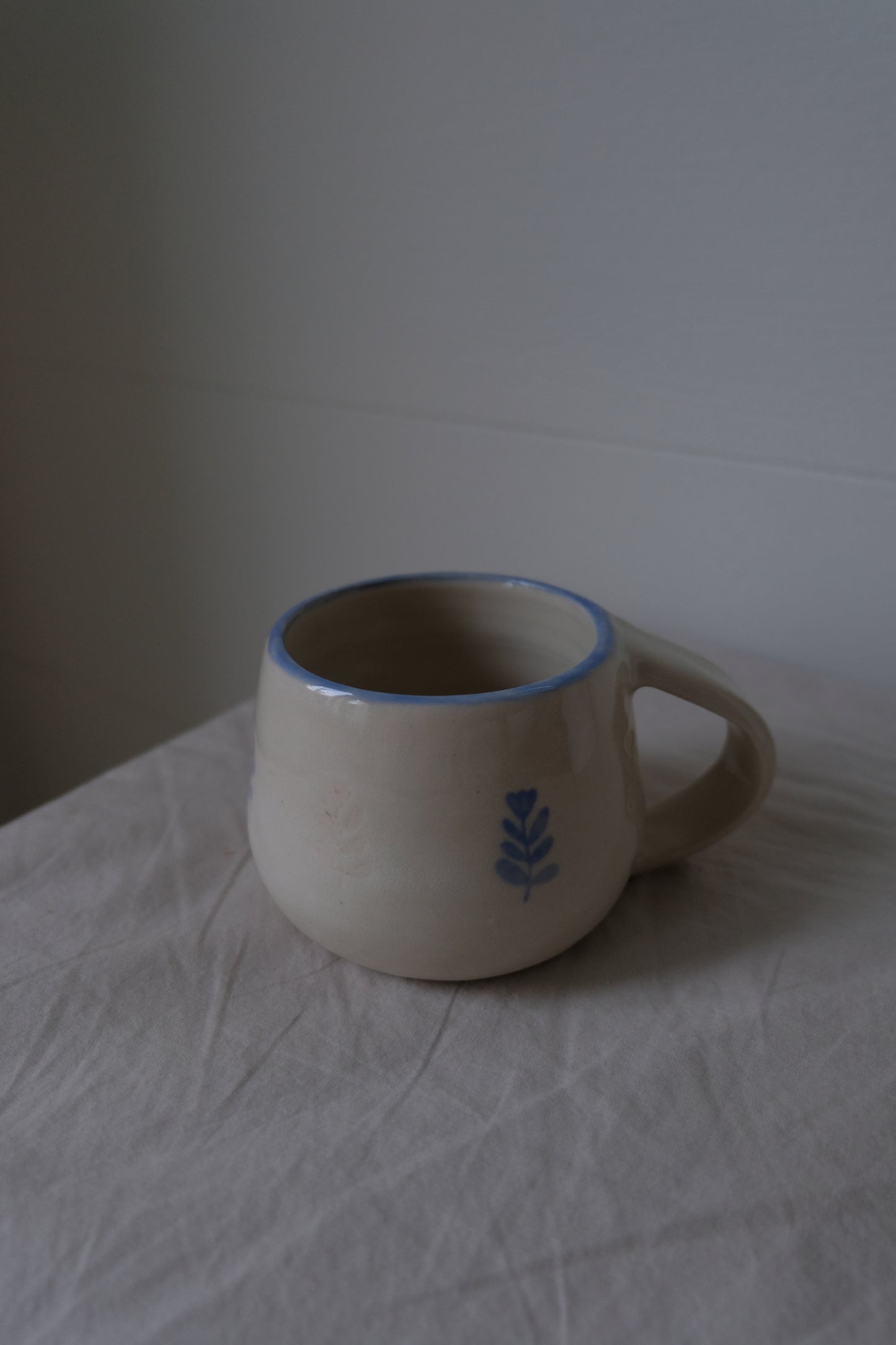 Blue & White Floral Mug