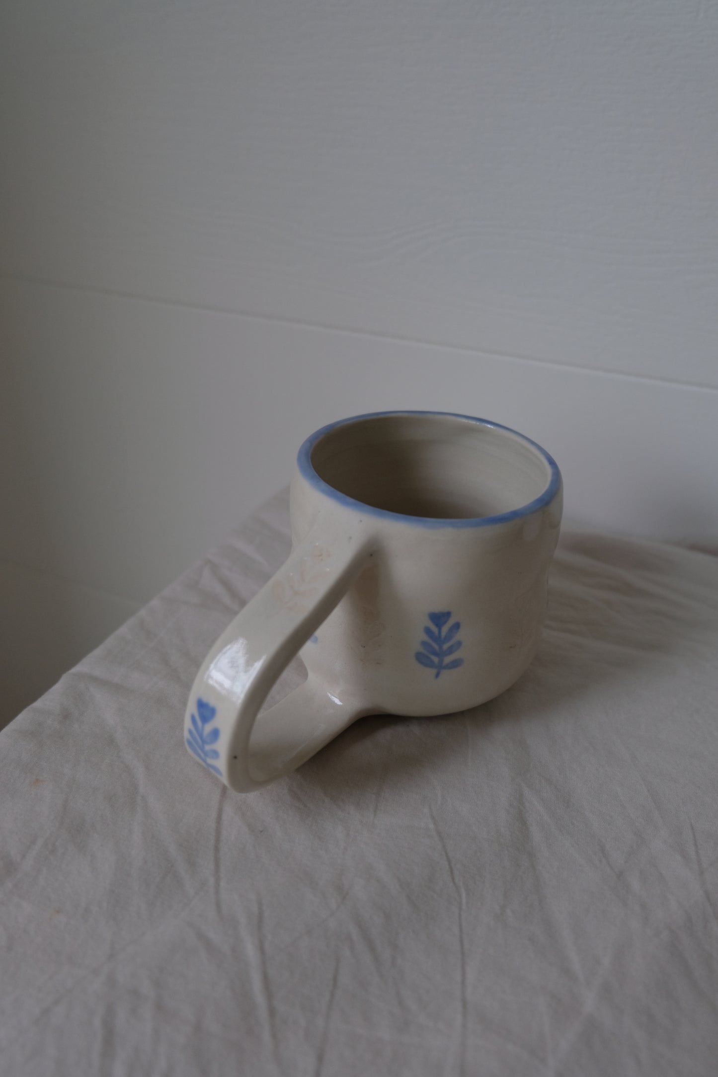 Blue & White Floral Mug