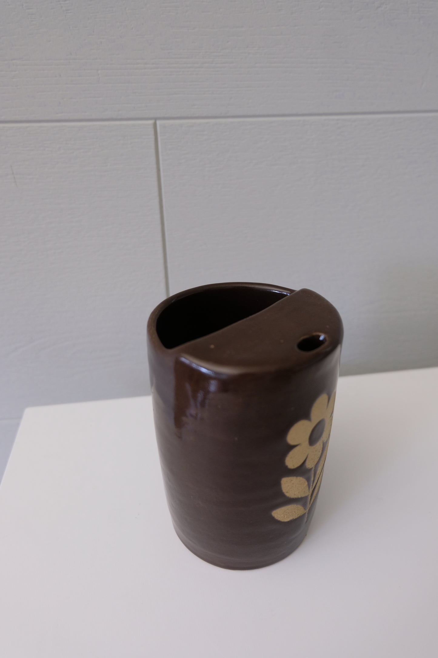 To-go Mug - Brown Floral