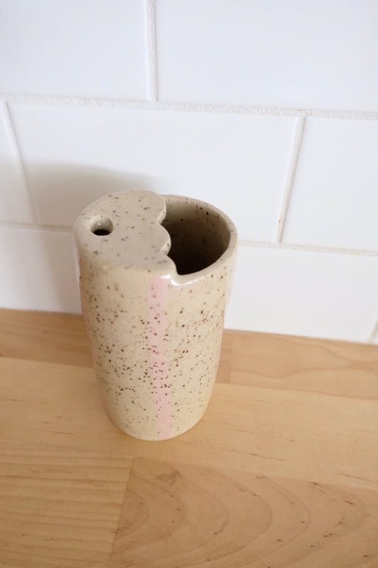 Pink Stripe To-Go Mug