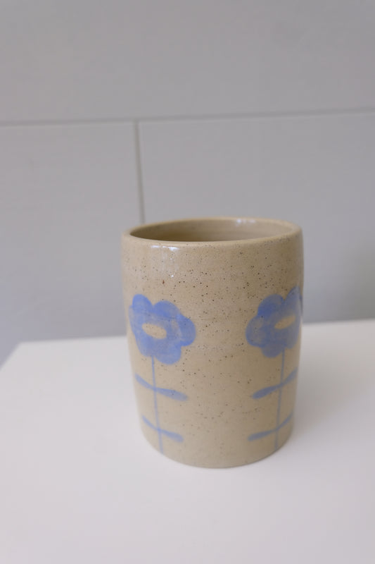 Blue Floral Cup
