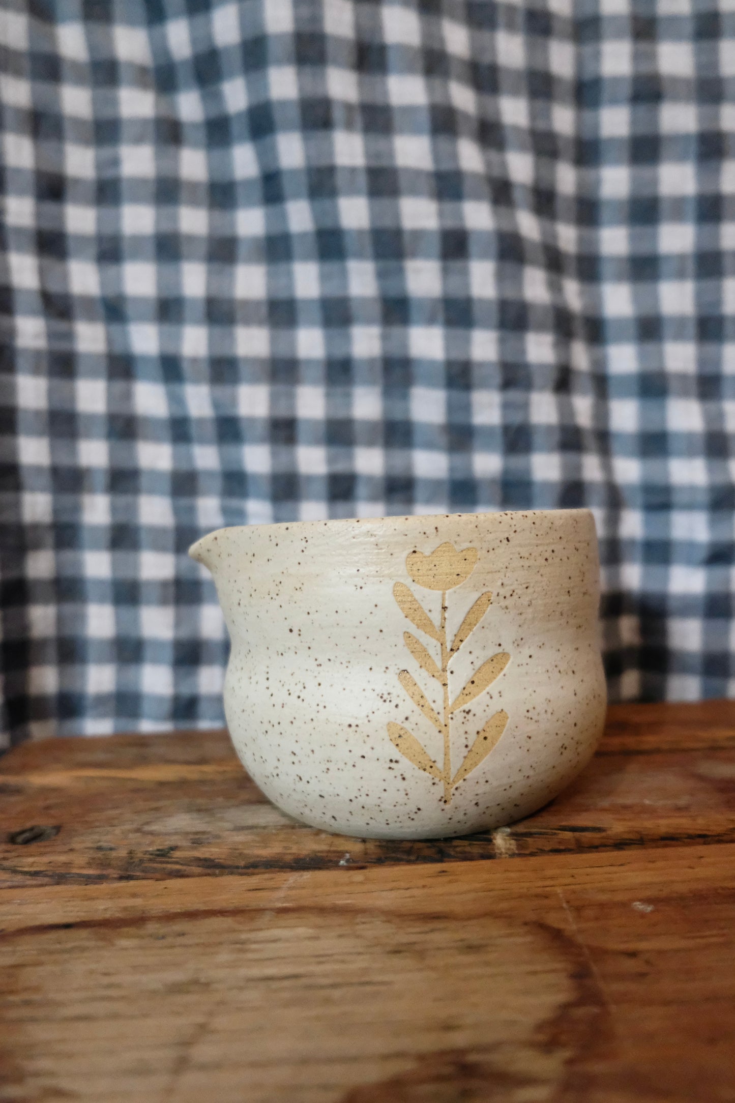 Matcha Bowl - White Flowers