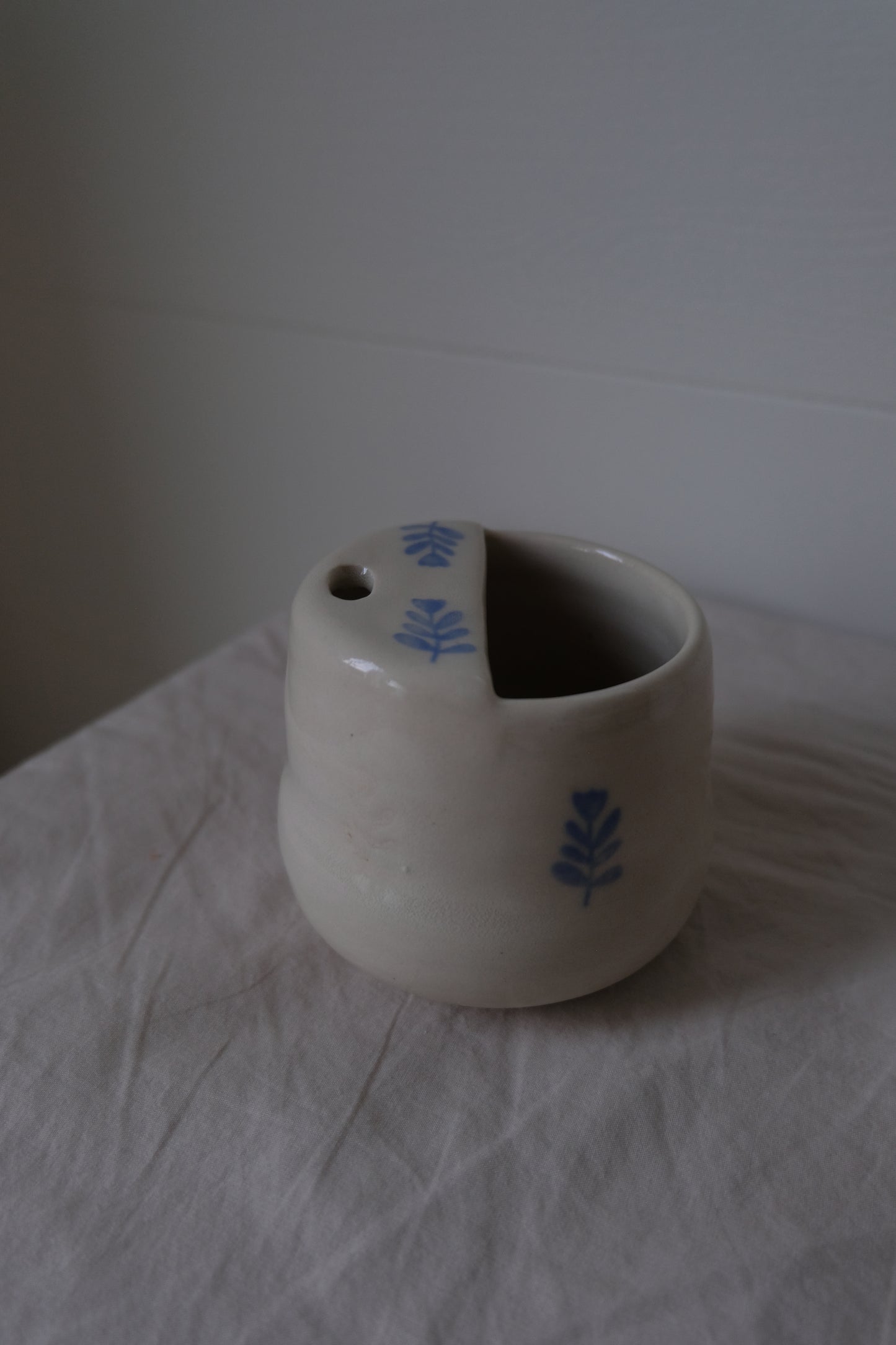 * SECONDS* To-go Mug Blue & White Floral