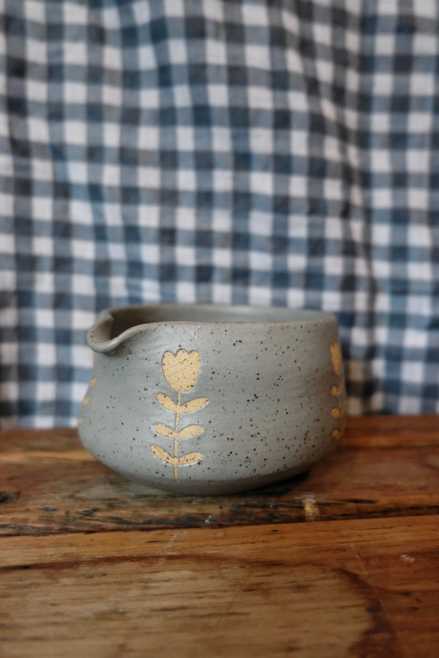 Matcha Bowl - Blue Flowers