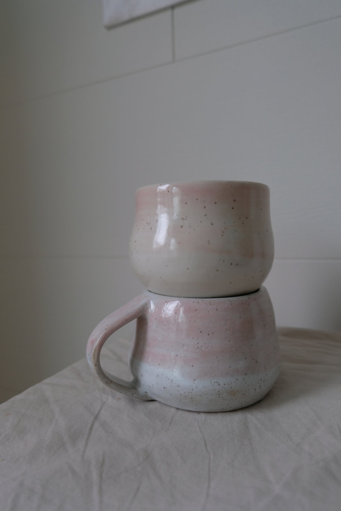 Pink & White Cup
