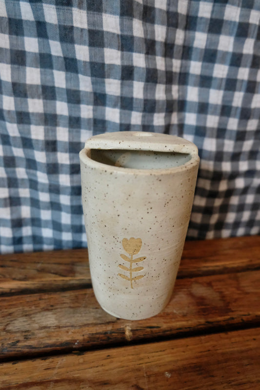 To - Go Mug - White Flower