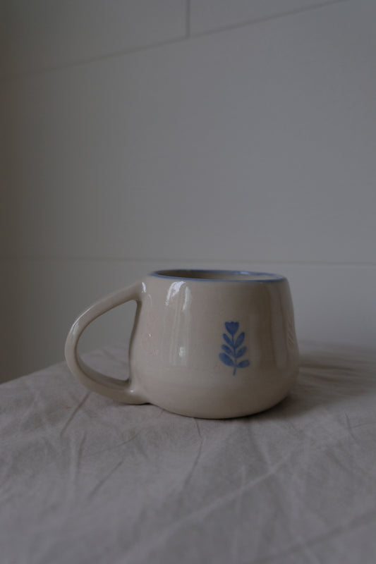 Blue & White Floral Mug
