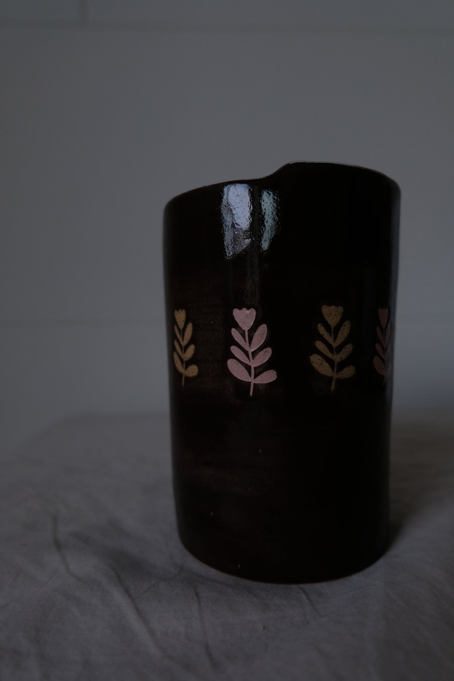 To-go Mug - Brown/Pink Floral