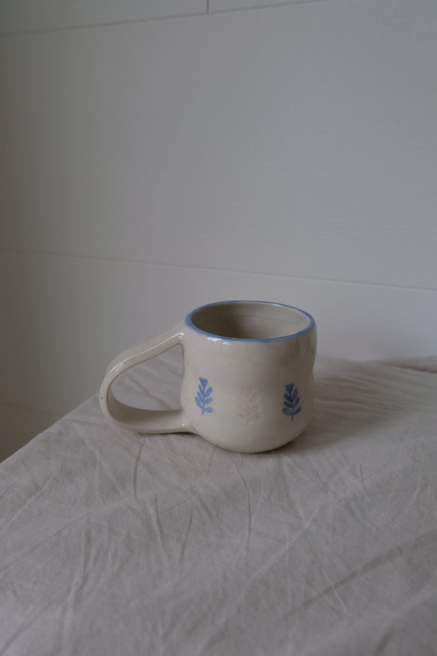 Blue & White Floral Mug