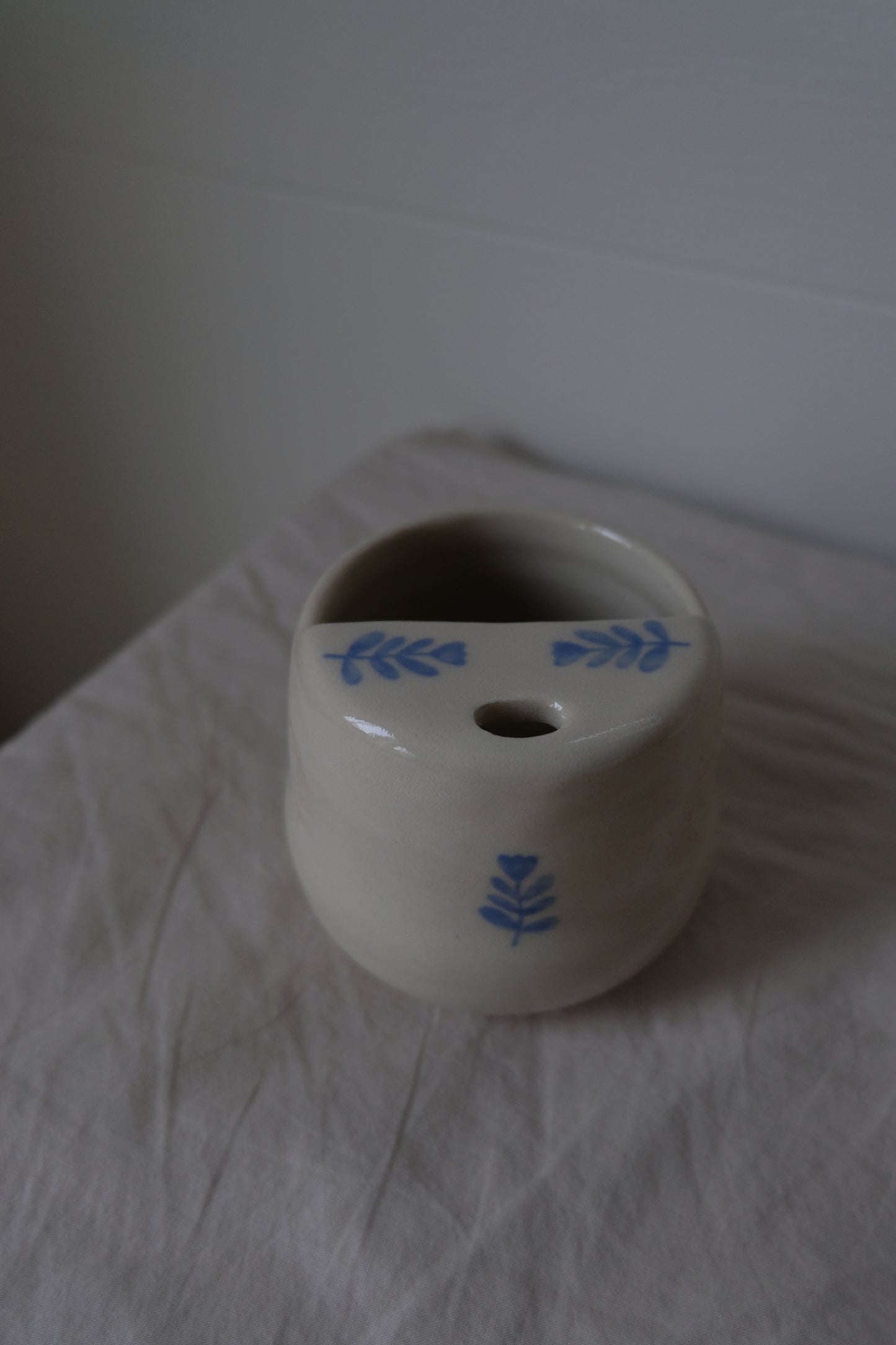 * SECONDS* To-go Mug Blue & White Floral