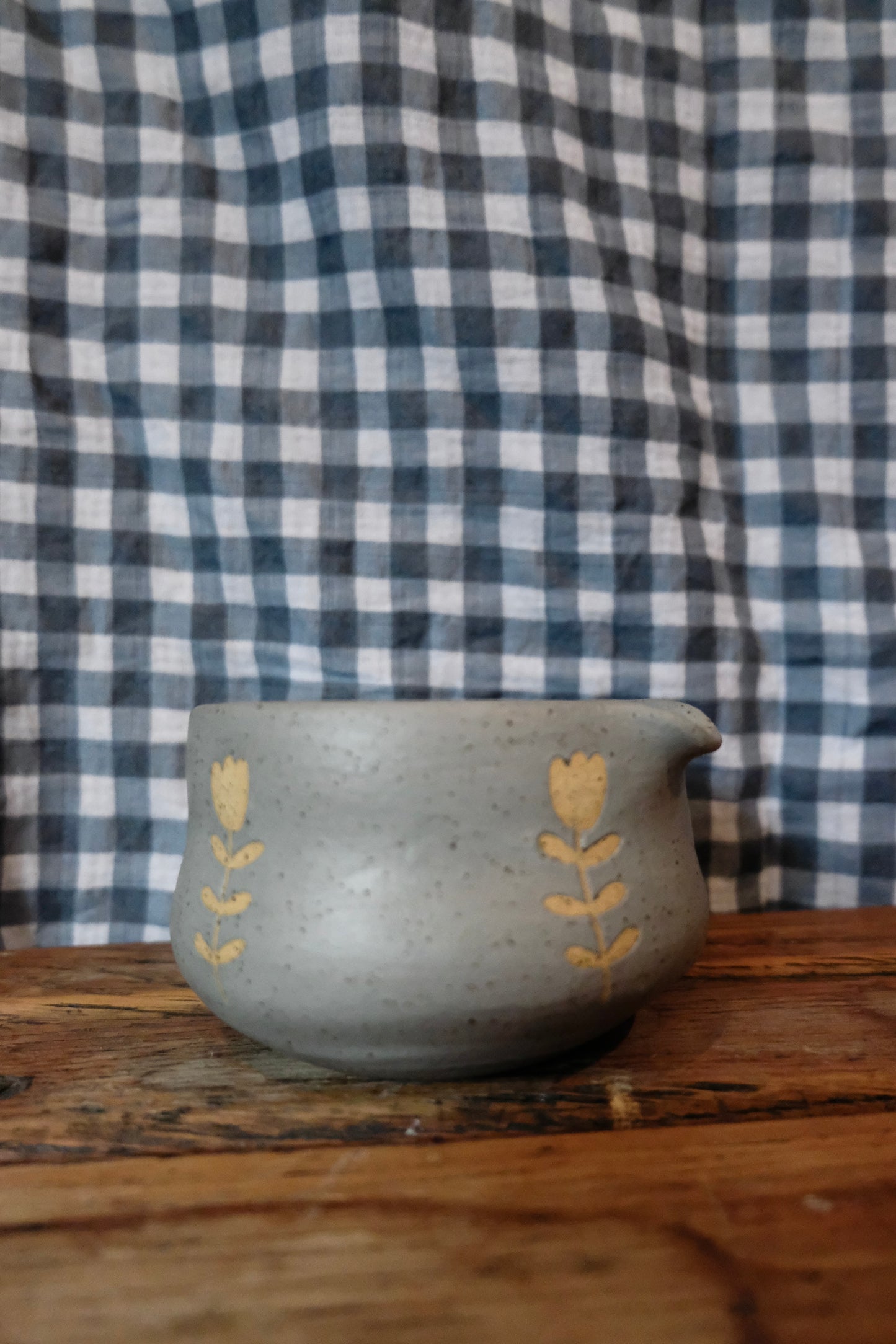 Matcha Bowl - Blue Flowers